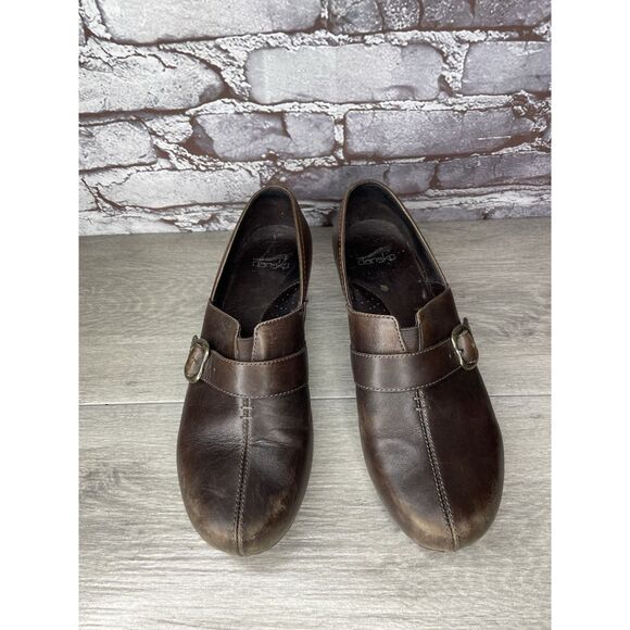 Dansko Tamara Chocolate Leather Strap Clogs Shoes Women Sz 40EU/9M US 4800457800 - Picture 12 of 16